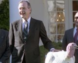 President George H.W. Bush formally pardoned the turkey. Image: U.S. National Archives.